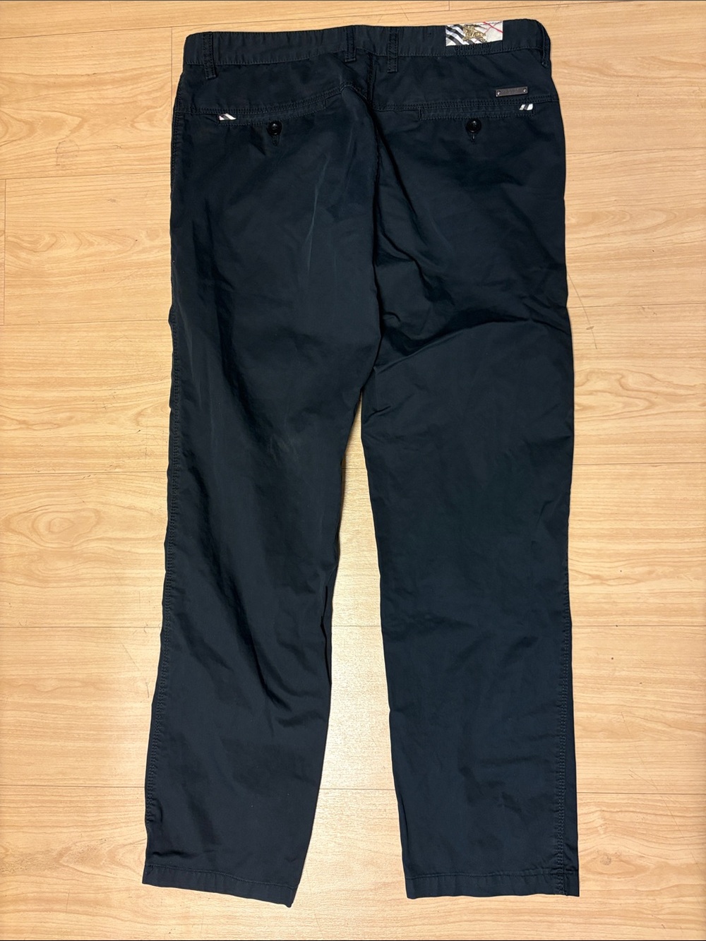 Burberry Navy Cotton Chinos